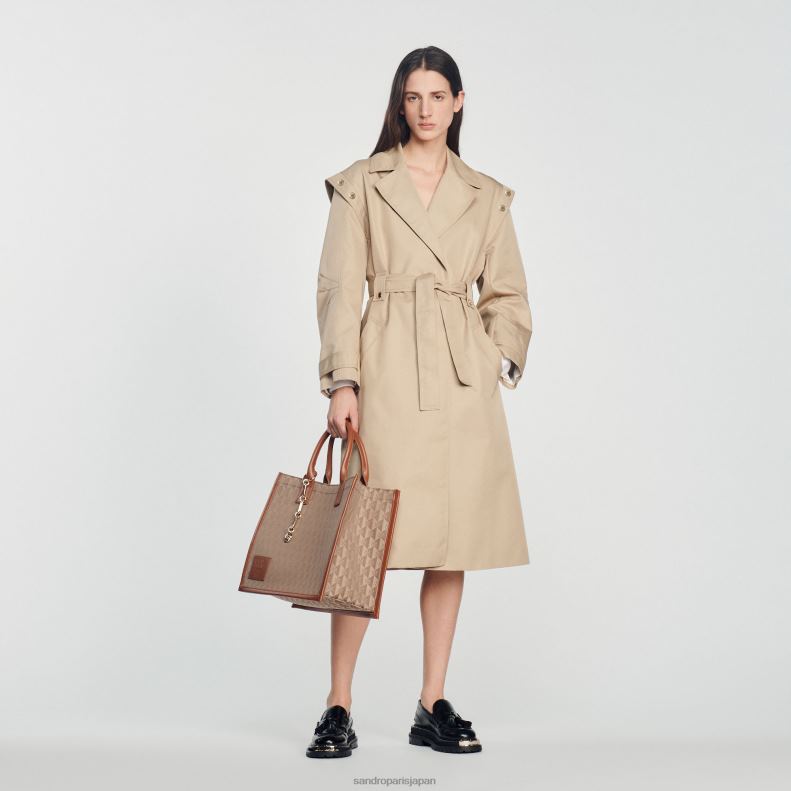 jp Sandro Paris 女性 カスバロゴ ジャカードバッグ 茶色 20D4B567 アクセサリー