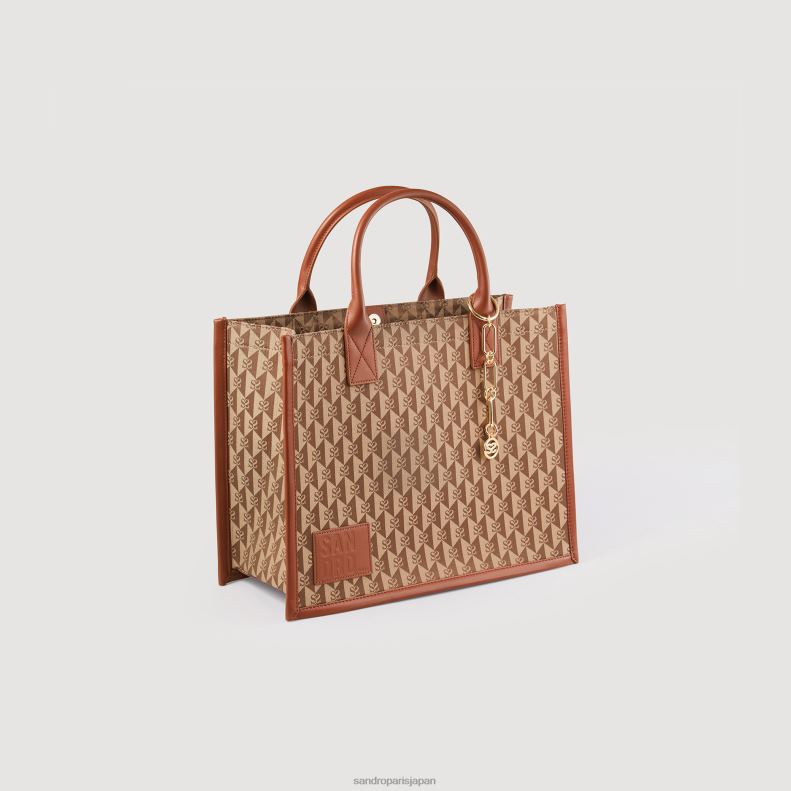 jp Sandro Paris 女性 カスバロゴ ジャカードバッグ 茶色 20D4B567 アクセサリー