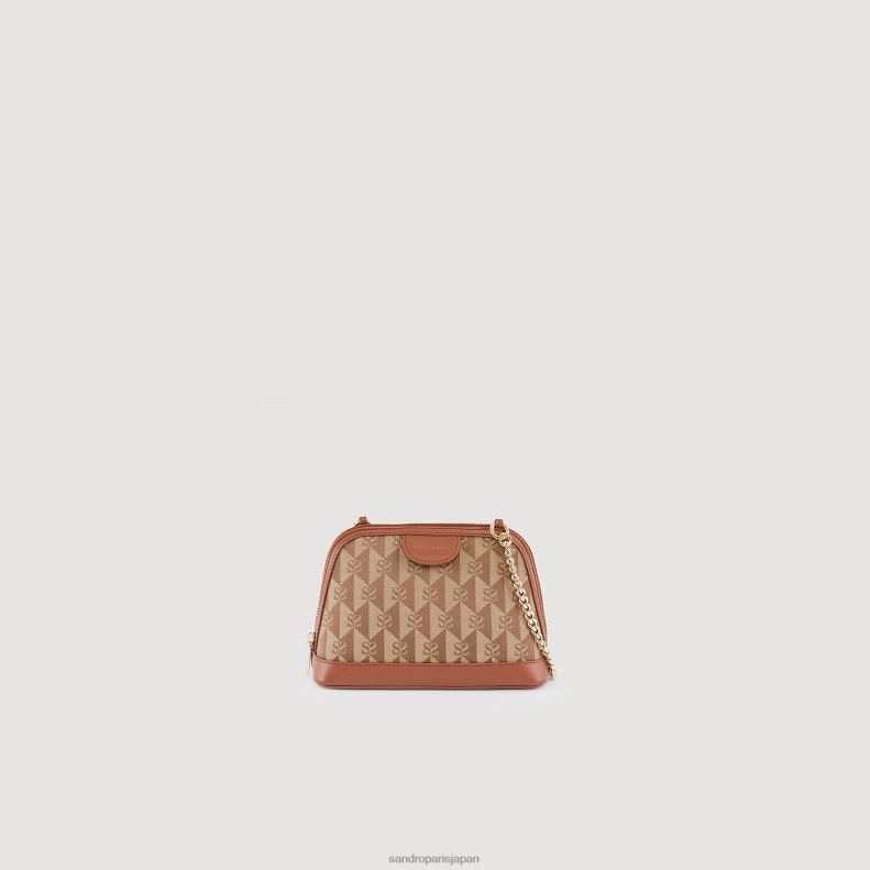 jp Sandro Paris 女性 リッタ ロゴ クラッチバッグ 茶色 20D4B577 アクセサリー