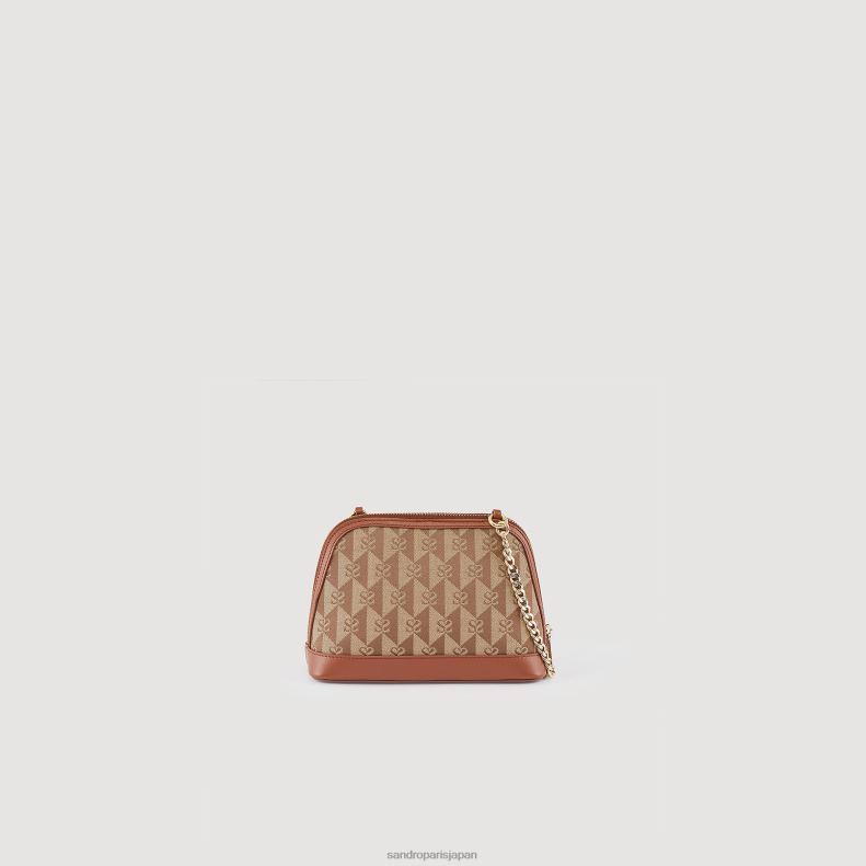 jp Sandro Paris 女性 リッタ ロゴ クラッチバッグ 茶色 20D4B577 アクセサリー