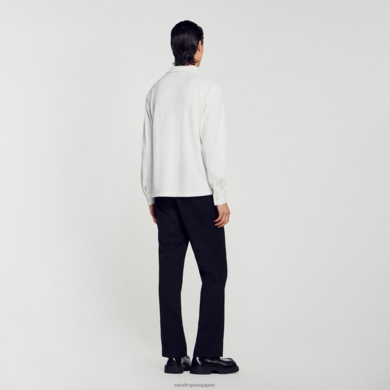 jp Sandro Paris 男性 長袖シャツ 生成り 20D4B588 衣服