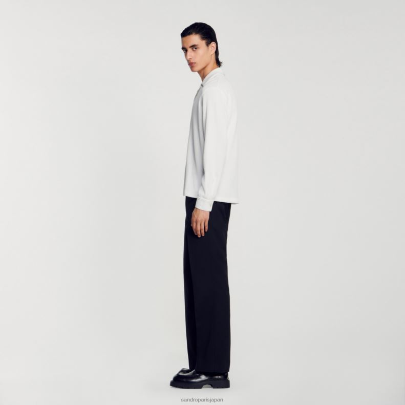 jp Sandro Paris 男性 長袖シャツ 生成り 20D4B588 衣服