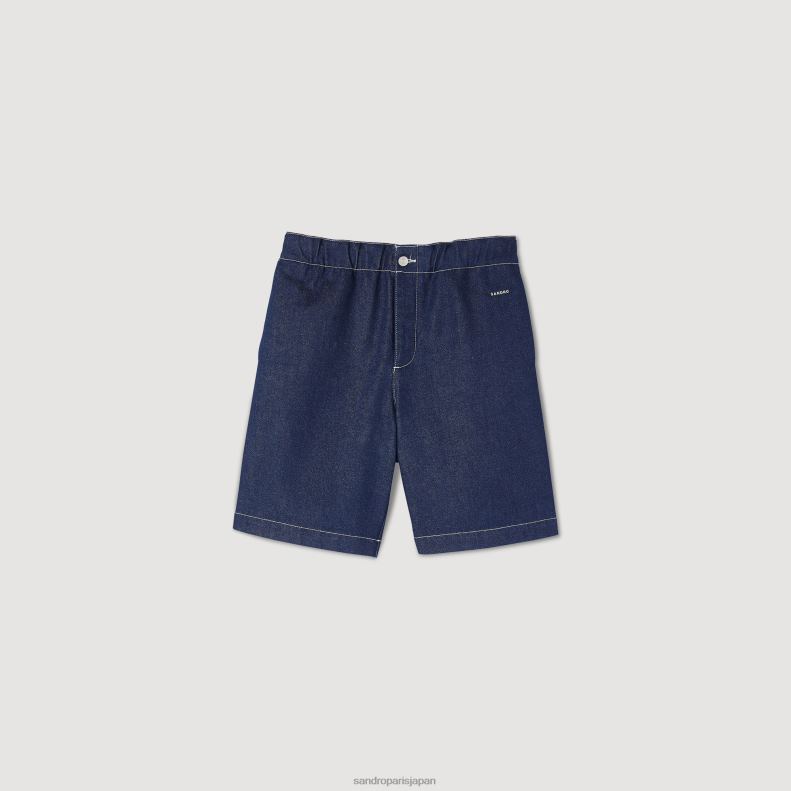 jp Sandro Paris 男性 デニムショートパンツ 生デニム 20D4B604 衣服