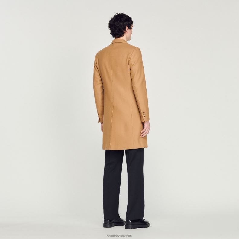 jp Sandro Paris 男性 羊毛のコート ベージュ 20D4B607 衣服