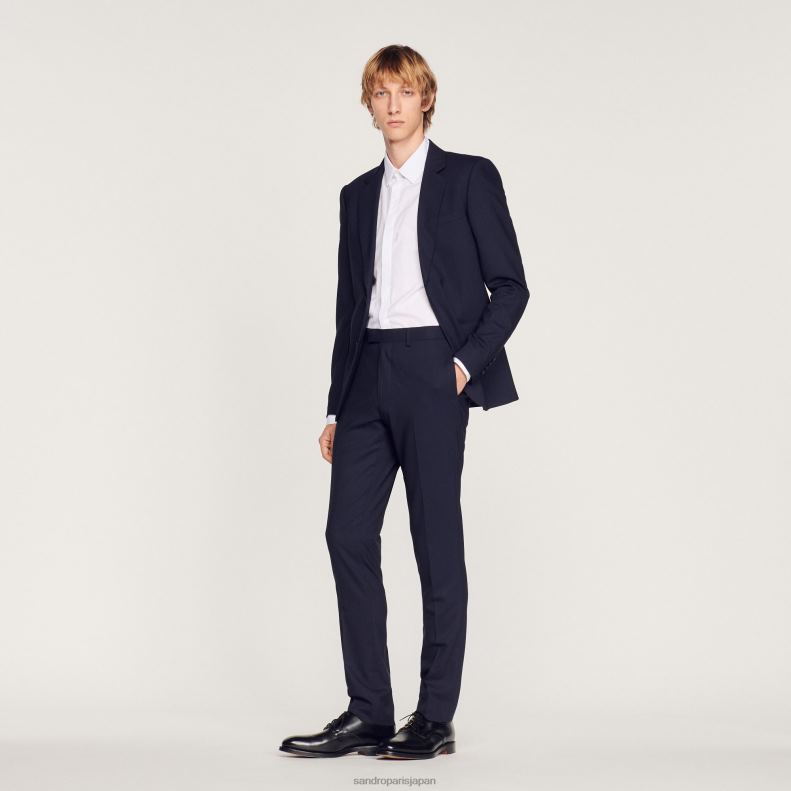 jp Sandro Paris 男性 スーツのズボン ネイビーブルー 20D4B612 衣服
