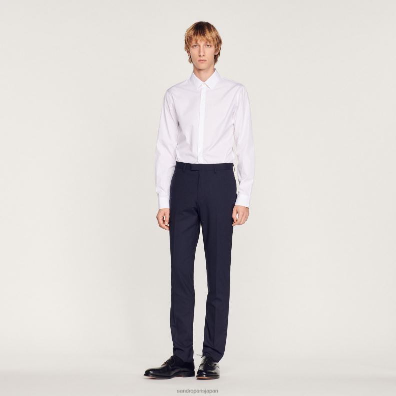 jp Sandro Paris 男性 スーツのズボン ネイビーブルー 20D4B612 衣服
