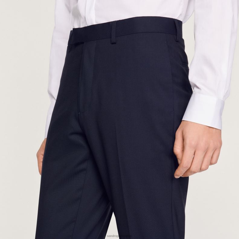 jp Sandro Paris 男性 スーツのズボン ネイビーブルー 20D4B612 衣服