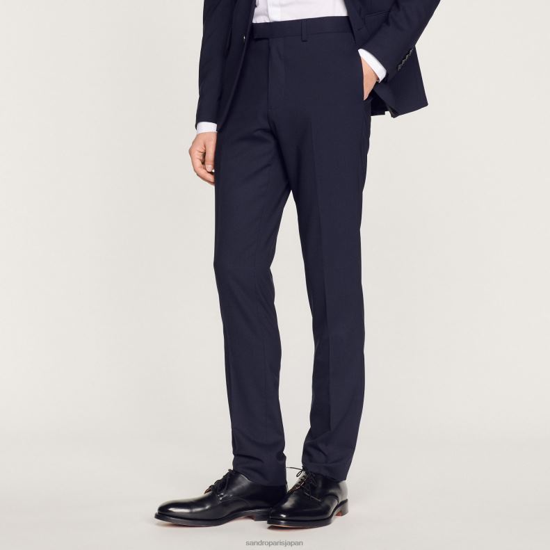 jp Sandro Paris 男性 スーツのズボン ネイビーブルー 20D4B612 衣服