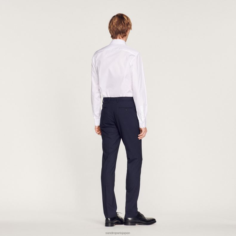 jp Sandro Paris 男性 スーツのズボン ネイビーブルー 20D4B612 衣服