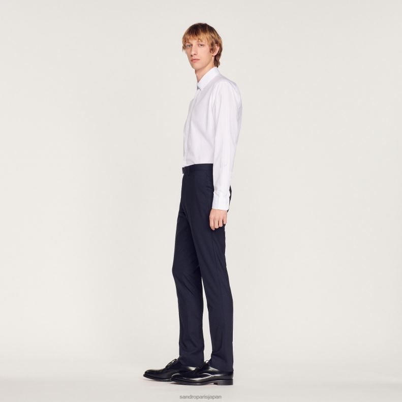 jp Sandro Paris 男性 スーツのズボン ネイビーブルー 20D4B612 衣服