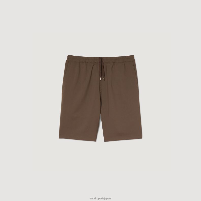 jp Sandro Paris 男性 伸縮性のあるショーツ トープ 20D4B649 衣服