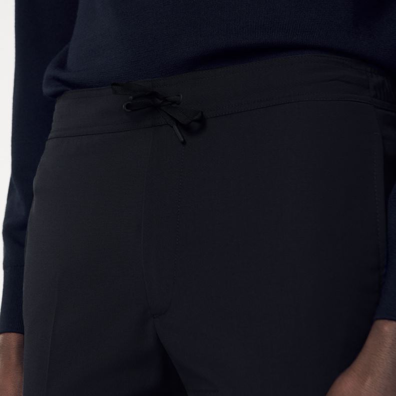 jp Sandro Paris 男性 ウエストゴム付きパンツ ネイビーブルー 20D4B657 衣服
