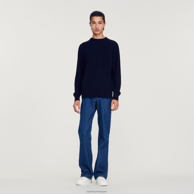 jp Sandro Paris 男性 カシミアセーター ダークネイビー 20D4B658 衣服