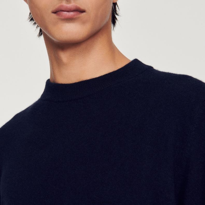 jp Sandro Paris 男性 カシミアセーター ダークネイビー 20D4B658 衣服