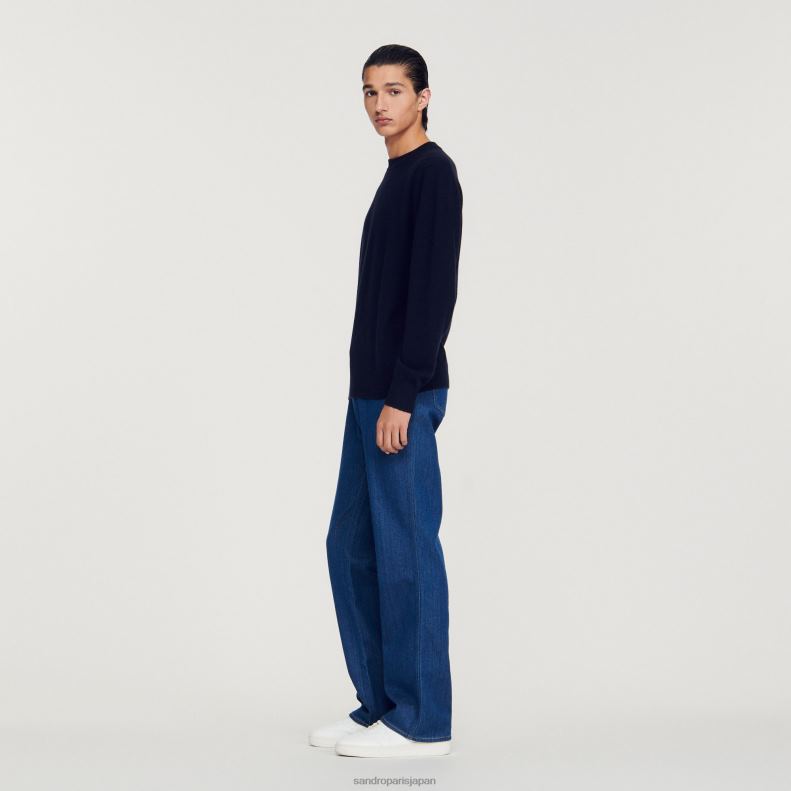 jp Sandro Paris 男性 カシミアセーター ダークネイビー 20D4B658 衣服