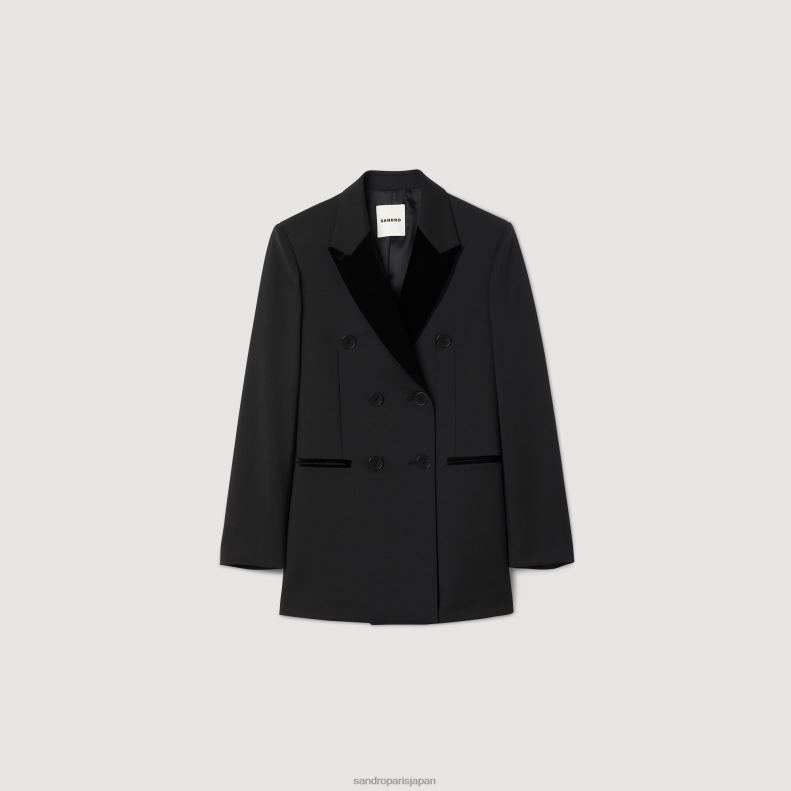 jp Sandro Paris 女性 テーラードジャケット 黒 20D4B67 衣服