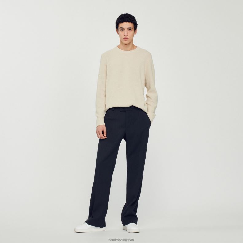 jp Sandro Paris 男性 ウールのセーター 生成り 20D4B688 衣服