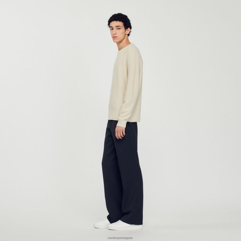 jp Sandro Paris 男性 ウールのセーター 生成り 20D4B688 衣服