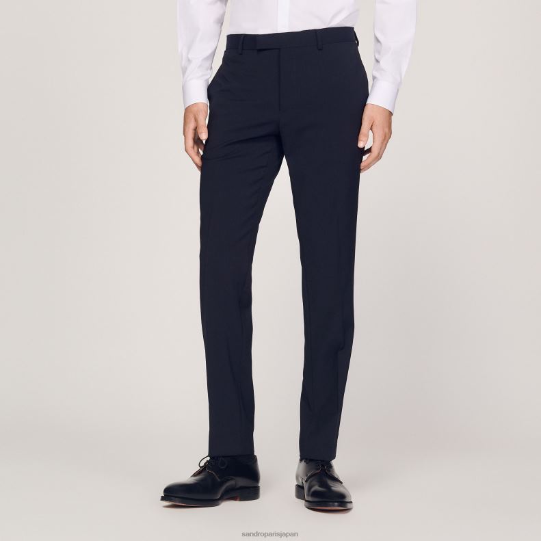 jp Sandro Paris 男性 タキシードパンツ ネイビーブルー 20D4B693 衣服
