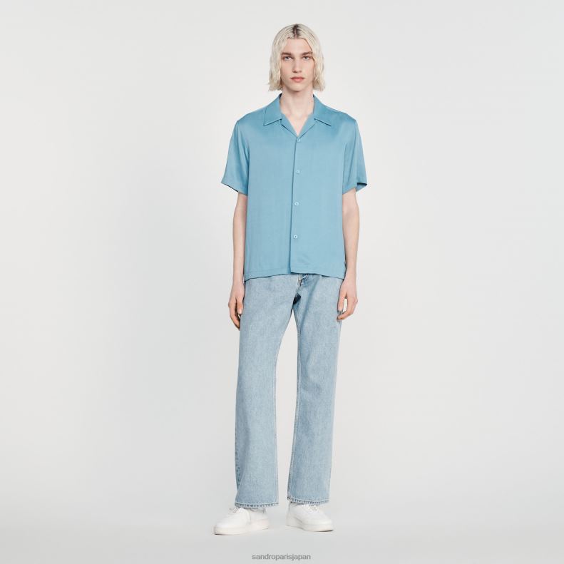 jp Sandro Paris 男性 半袖シャツ 一色 20D4B734 衣服