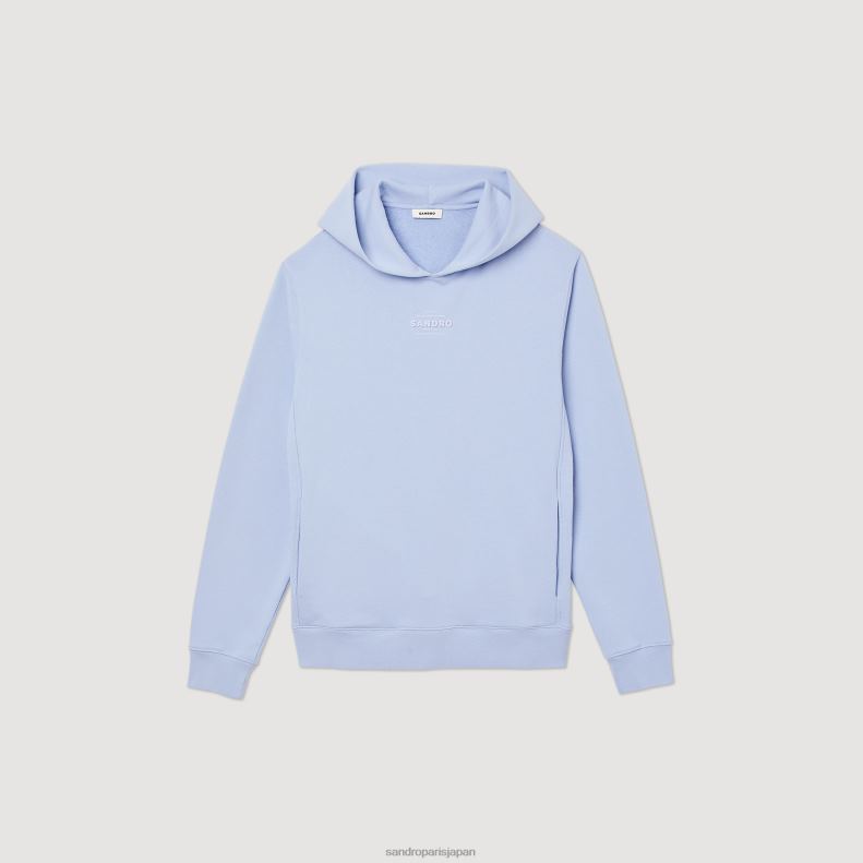 jp Sandro Paris 男性 ラバーロゴ入りフード付きスウェットシャツ 一色 20D4B736 衣服