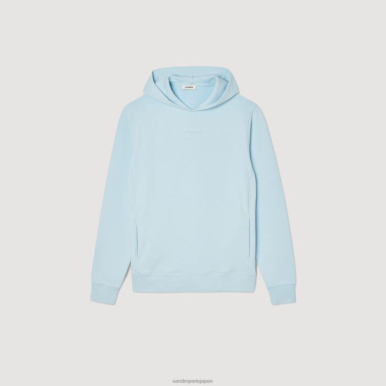 jp Sandro Paris 男性 ラバーロゴ入りフード付きスウェットシャツ 一色 20D4B738 衣服
