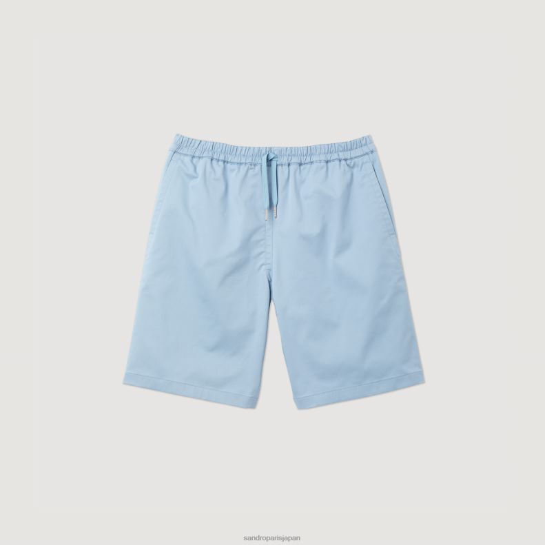 jp Sandro Paris 男性 コットンショーツ 空色 20D4B741 衣服