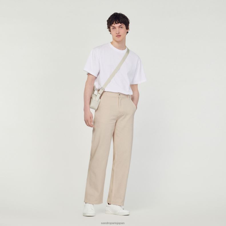 jp Sandro Paris 男性 大工のズボン 生成り 20D4B760 衣服