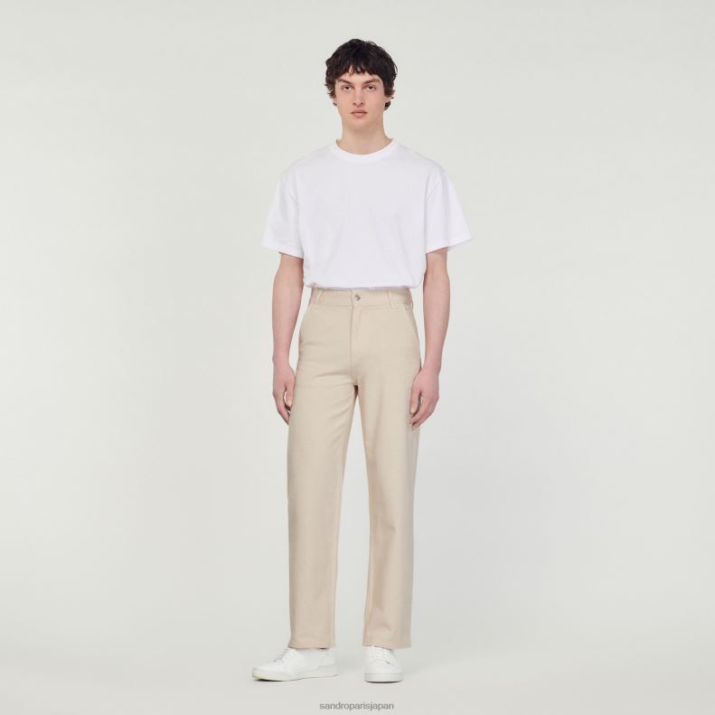 jp Sandro Paris 男性 大工のズボン 生成り 20D4B760 衣服