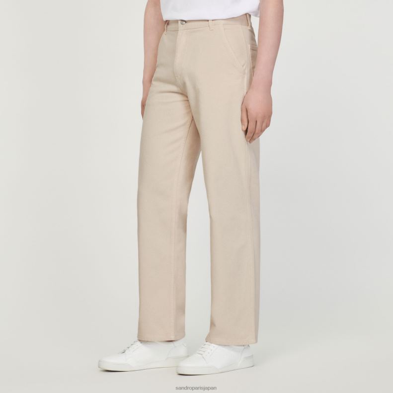 jp Sandro Paris 男性 大工のズボン 生成り 20D4B760 衣服