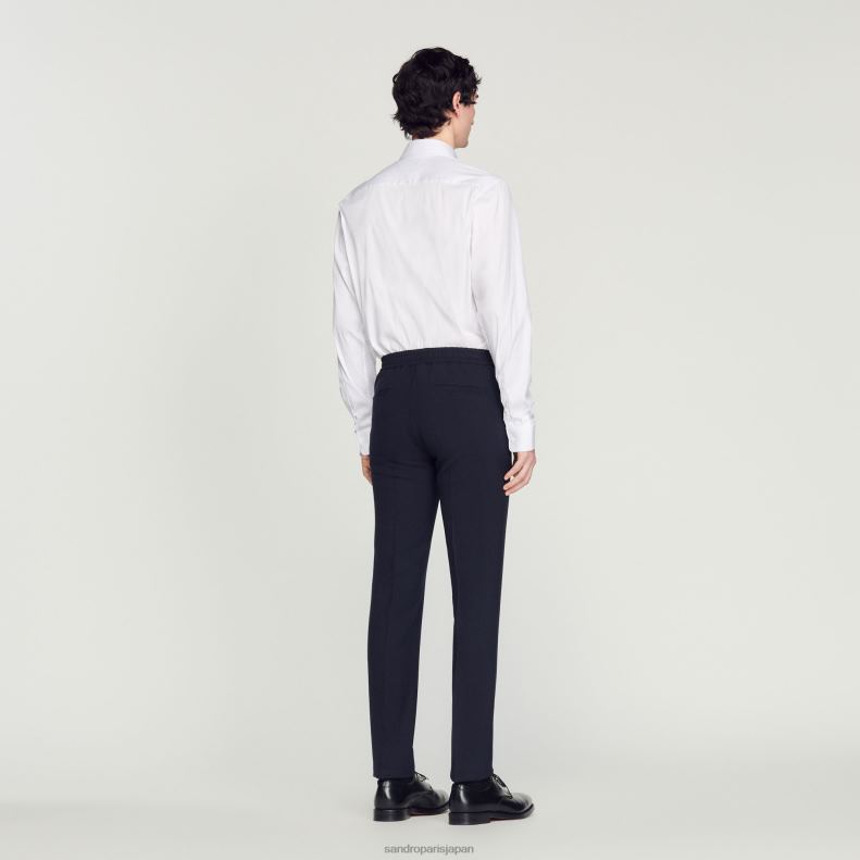jp Sandro Paris 男性 ジャージパンツ ネイビーブルー 20D4B785 衣服
