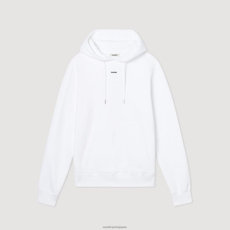 jp Sandro Paris 女性 刺繍入りパーカー 白 20D4B808 衣服