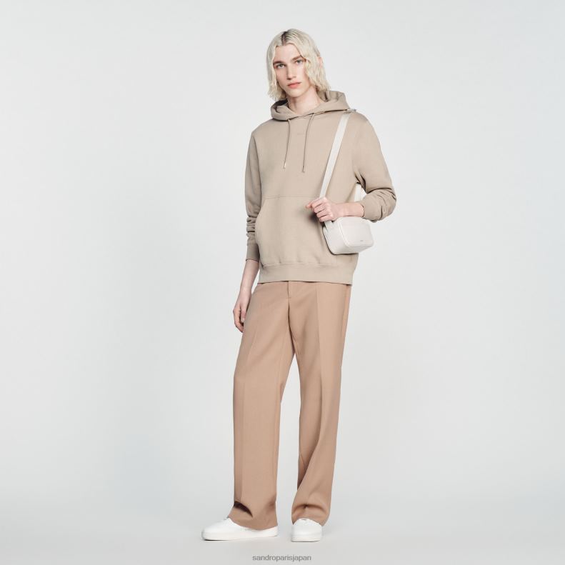 jp Sandro Paris 女性 刺繍入りパーカー ベージュ 20D4B810 衣服