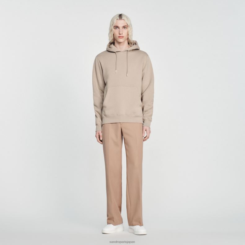 jp Sandro Paris 女性 刺繍入りパーカー ベージュ 20D4B810 衣服