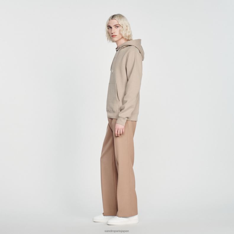 jp Sandro Paris 女性 刺繍入りパーカー ベージュ 20D4B810 衣服