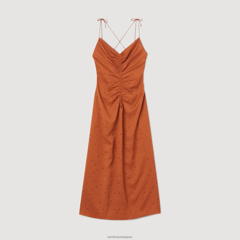 jp Sandro Paris 女性 ラインストーンドレス 茶色 20D4B81 衣服