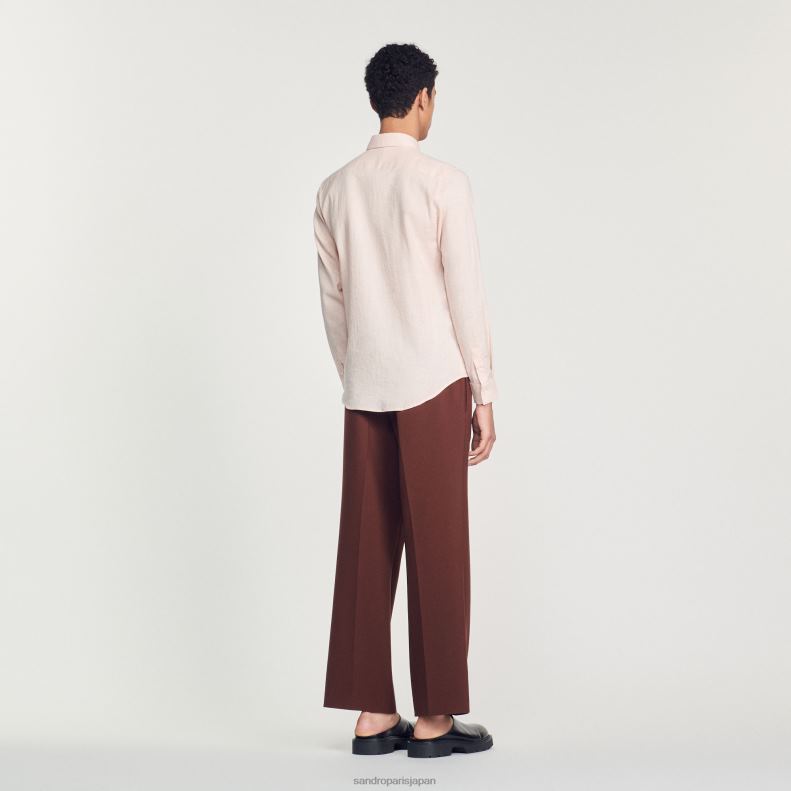 jp Sandro Paris 男性 クラシックシャツ ライトピンク 20D4B822 衣服