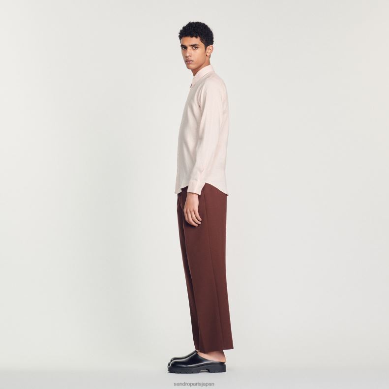 jp Sandro Paris 男性 クラシックシャツ ライトピンク 20D4B822 衣服