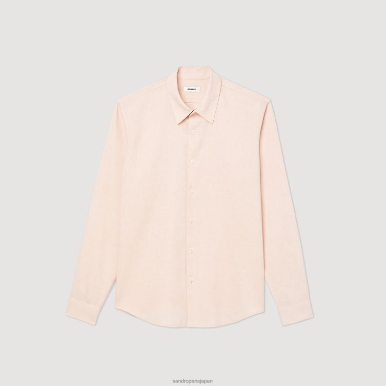 jp Sandro Paris 男性 クラシックシャツ ライトピンク 20D4B822 衣服