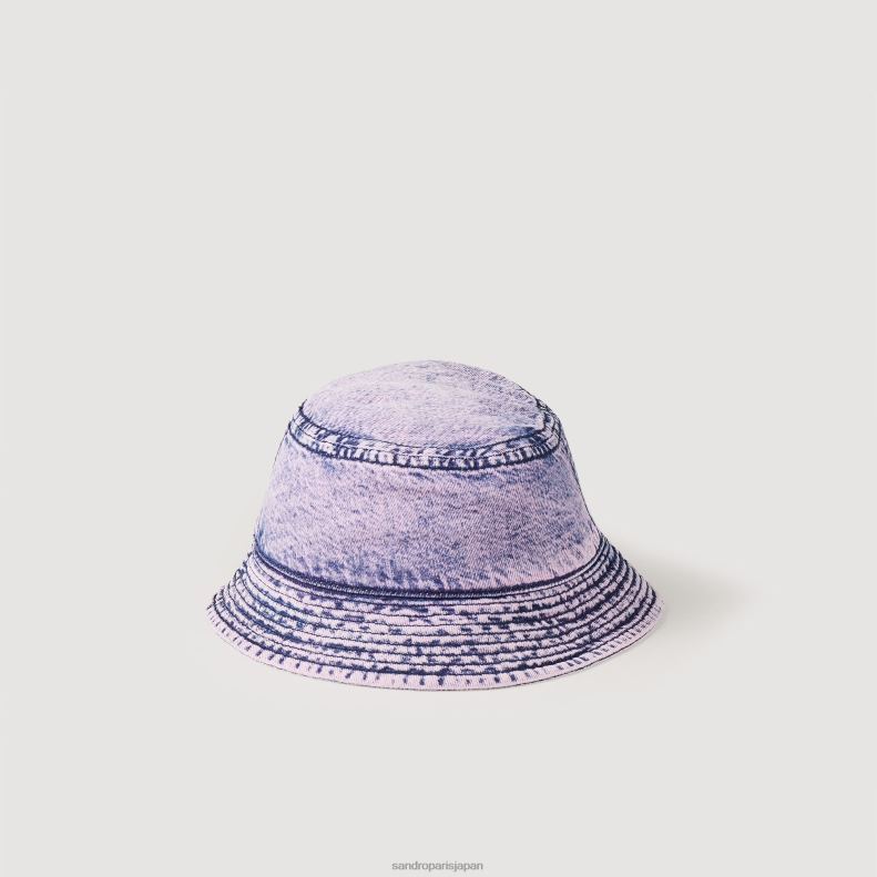 jp Sandro Paris 男性 ロゴ刺繍入りハット ピンク 20D4B835 アクセサリー