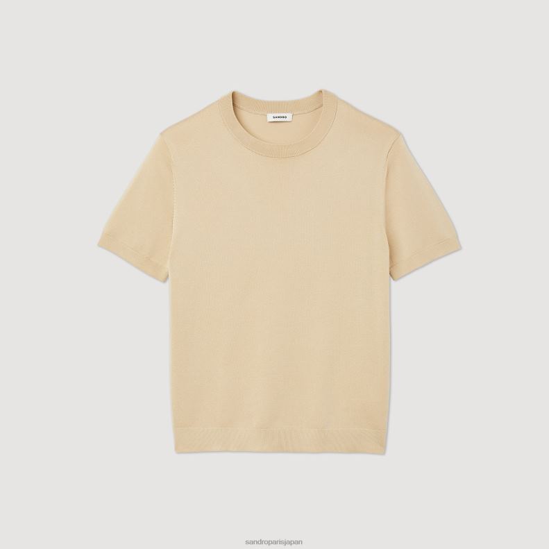 jp Sandro Paris 男性 ニットTシャツ ベージュ 20D4B718 衣服
