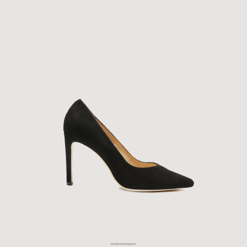 jp Sandro Paris 女性 Vカットパンプス 黒 20D4B466 履物