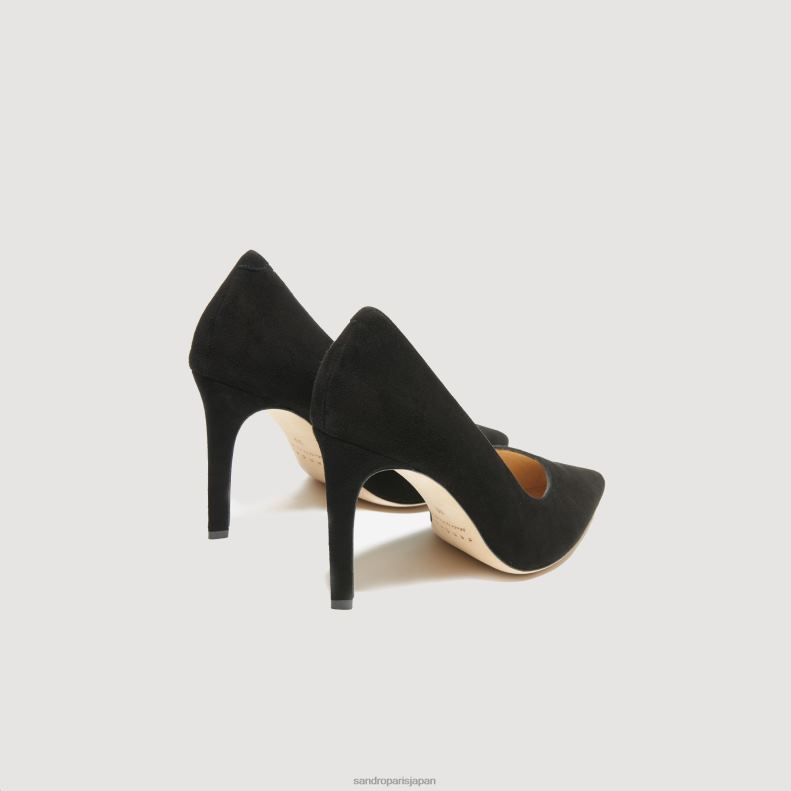 jp Sandro Paris 女性 Vカットパンプス 黒 20D4B466 履物