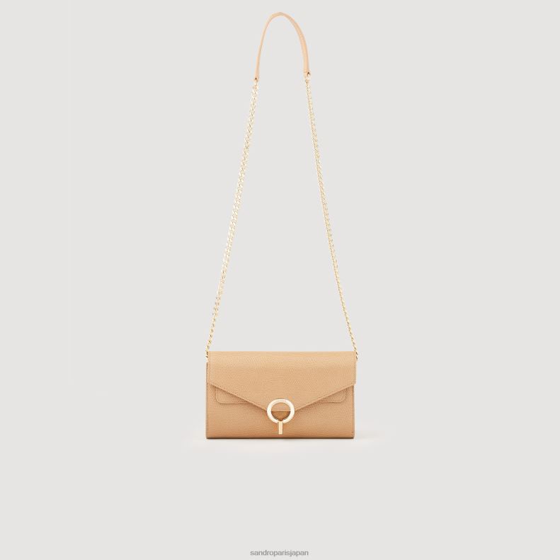 jp Sandro Paris 女性 yzaポケットクラッチバッグ ベージュ 20D4B526 アクセサリー