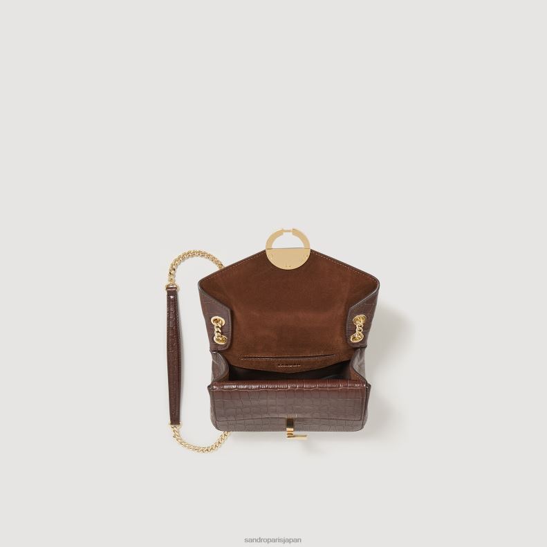 jp Sandro Paris 女性 yzaバッグ、スモールモデル 茶色 20D4B529 アクセサリー