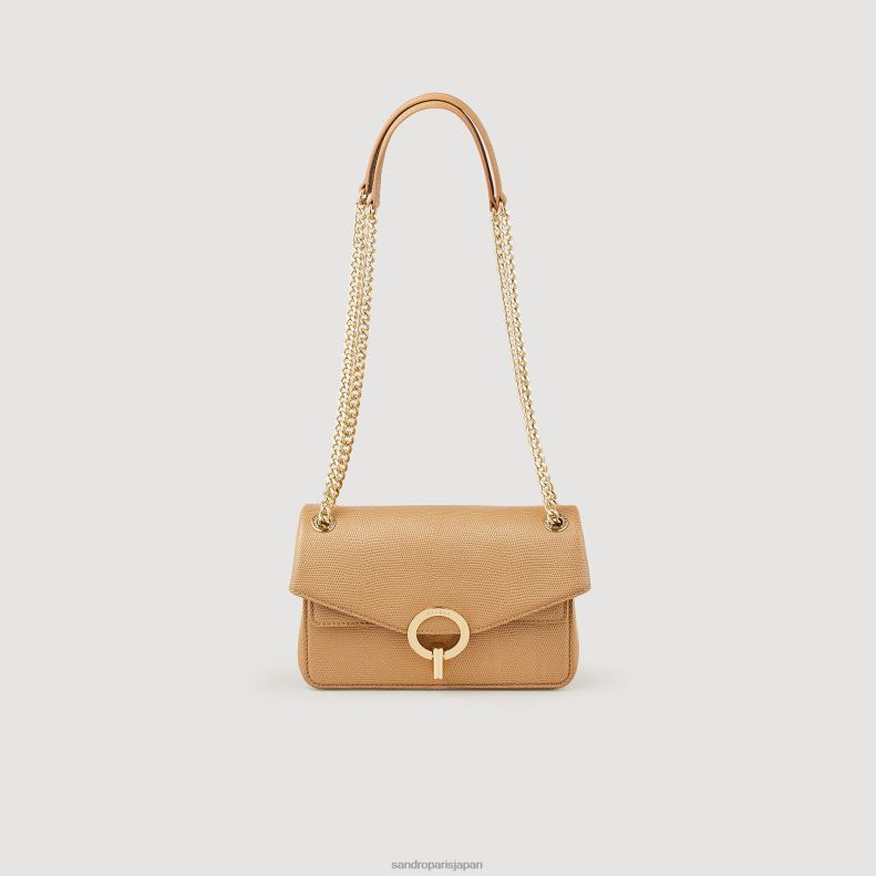 jp Sandro Paris 女性 スモールエンボスレザーyzaバッグ ベージュ 20D4B532 アクセサリー