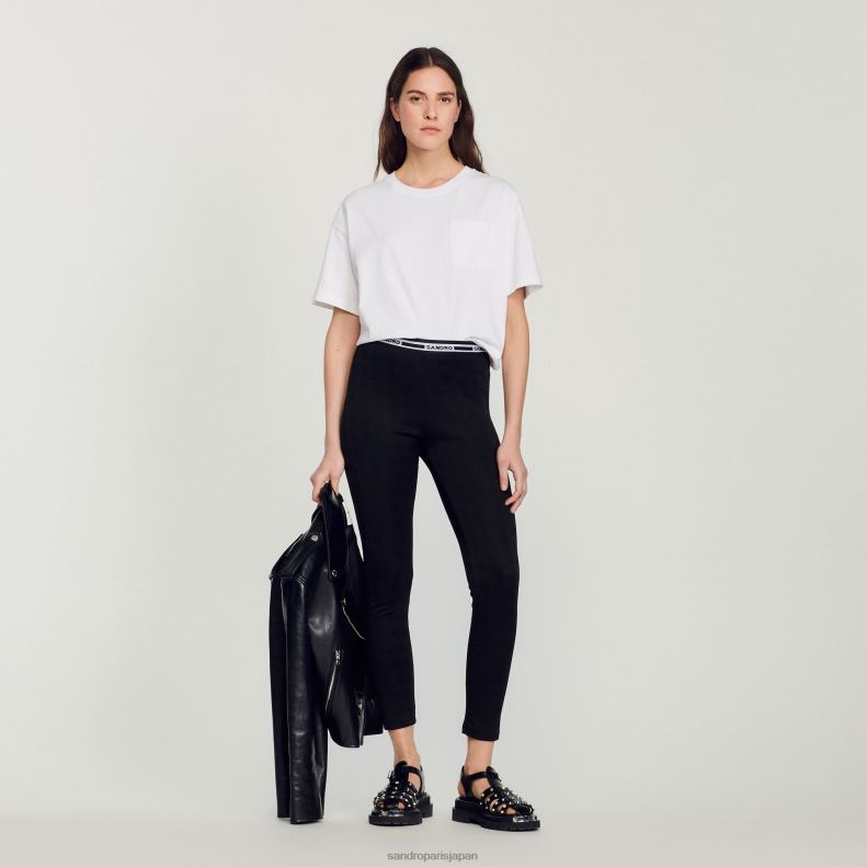 jp Sandro Paris 女性 クロップドルーズTシャツ 白 20D4B423 衣服