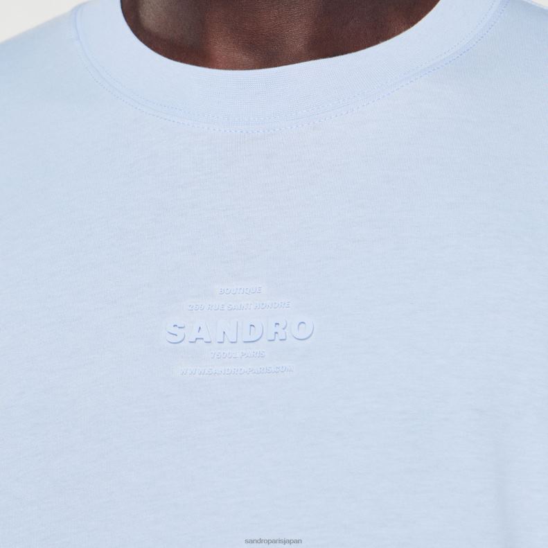 jp Sandro Paris 男性 ラバーロゴTシャツ 一色 20D4B739 衣服