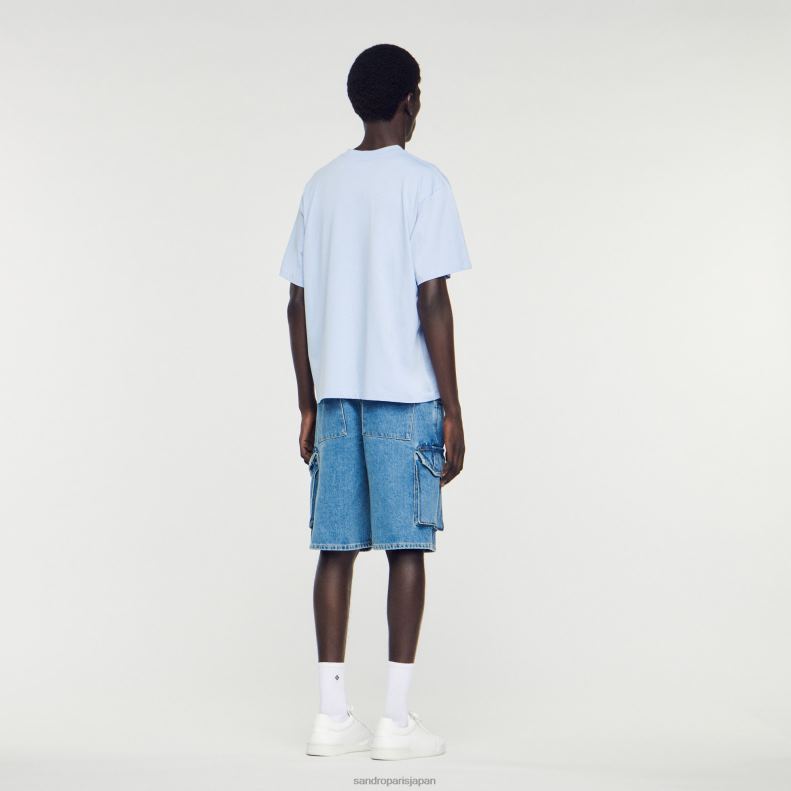 jp Sandro Paris 男性 ラバーロゴTシャツ 一色 20D4B739 衣服