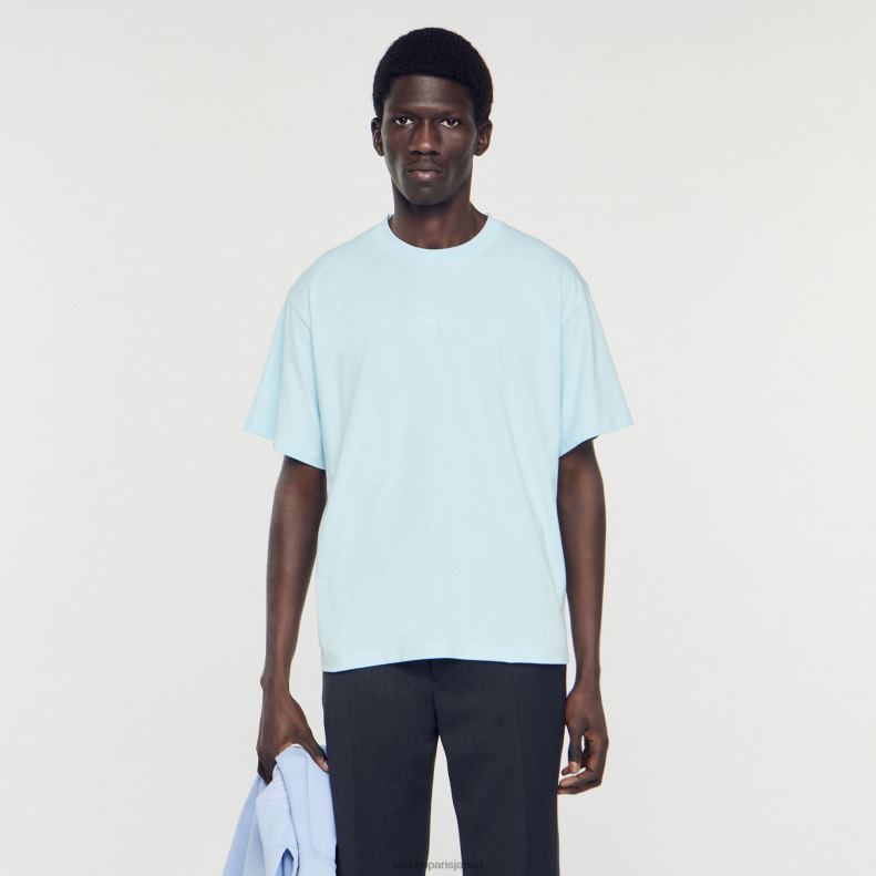 jp Sandro Paris 男性 ラバーロゴTシャツ 一色 20D4B804 衣服